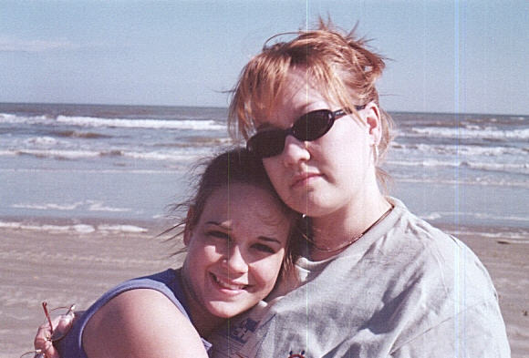 Jeanni and Brittany, beachcombing